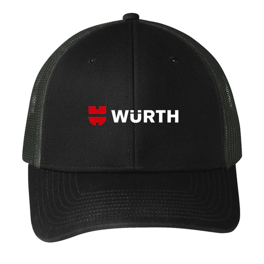 Wurth Logo Hat C112 - Black Grey Steel