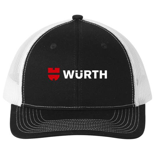 Wurth Logo Hat Ladies LC111 Port Authority® Snapback Ponytail Trucker Cap - Black/White